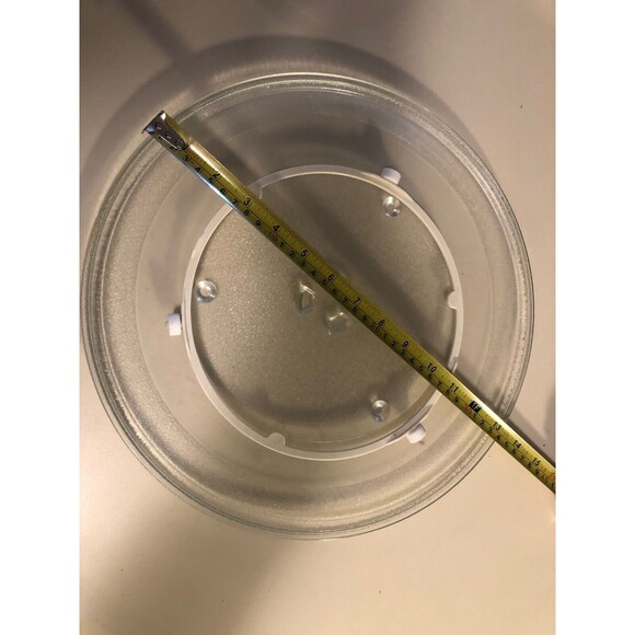 MICROWAVE GLASS PLATE 13.5” - Turntable Replacement With Rotating Ring Base - Picture 1 of 2